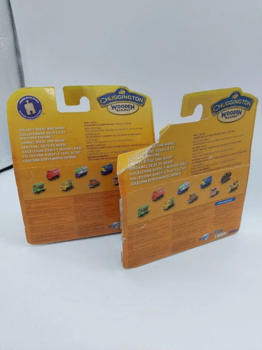 Tomy Chuggington Wooden Railway Chug Patroller Jackman Train Set Of 2 READ